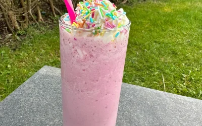 Jordbær milkshake med is